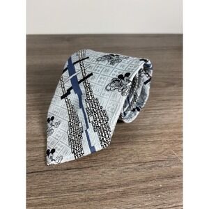 Vintage Walt Disney Productions-Mickey Mouse Football Tie By Cervantes Blue